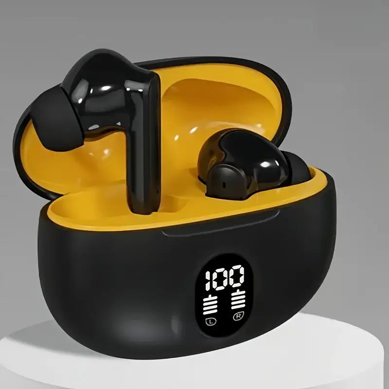 TWS Wireless Earbuds with LED Display ENC Noise Cancellation HiFi Stereo Bluetooth Earbuds