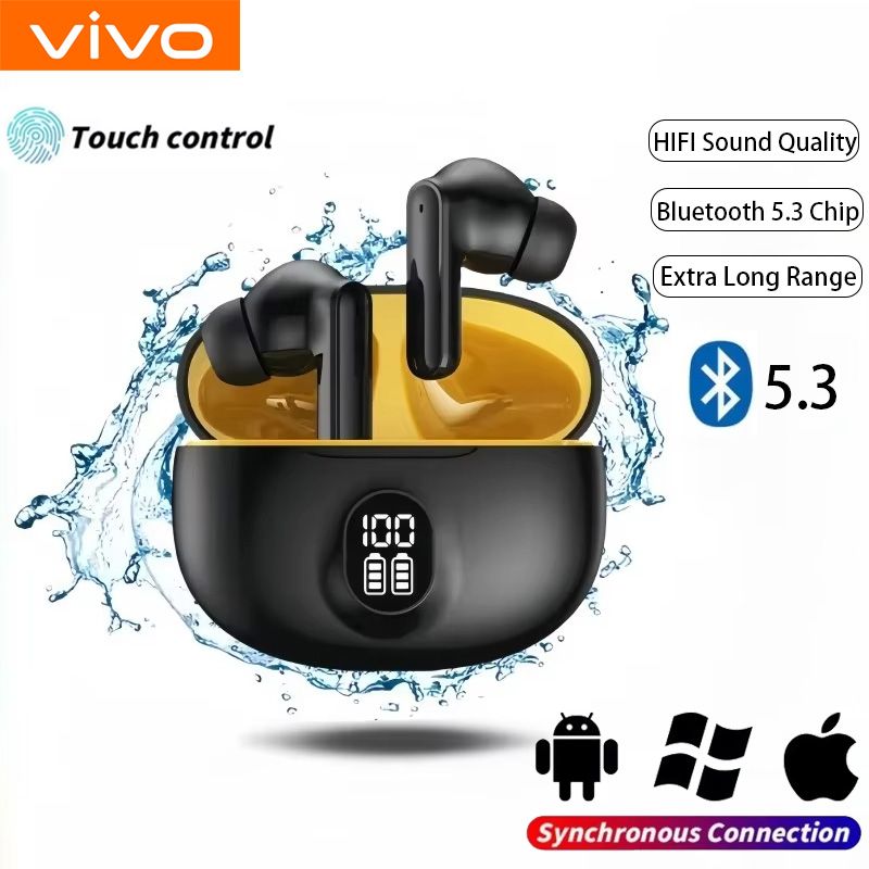 TWS Wireless Earbuds with LED Display ENC Noise Cancellation HiFi Stereo Bluetooth Earbuds